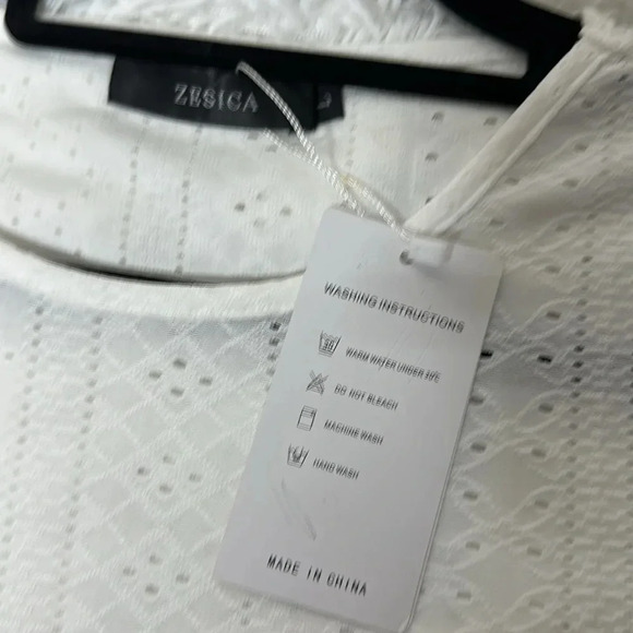 ZESICA Long Sleeve Eyelet Tops for Womens Crew Neck Fall Shirts Casual - Picture 6 of 8